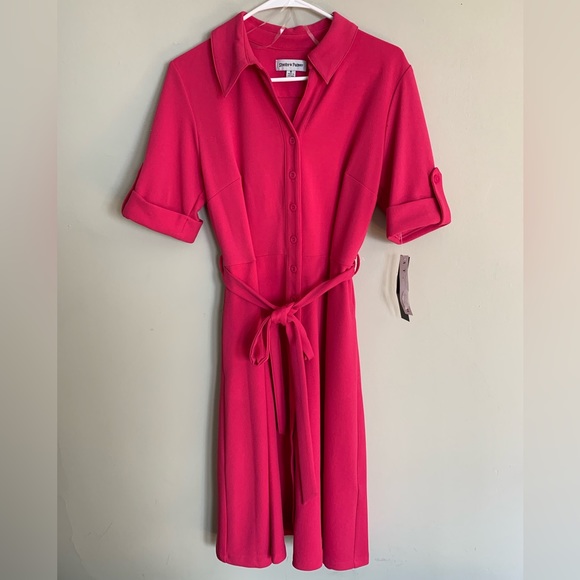 Pink Collared 40s Style Dress by Shelby & Palmer - Picture 2 of 5